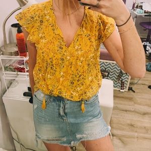 Floral Yellow Blouse